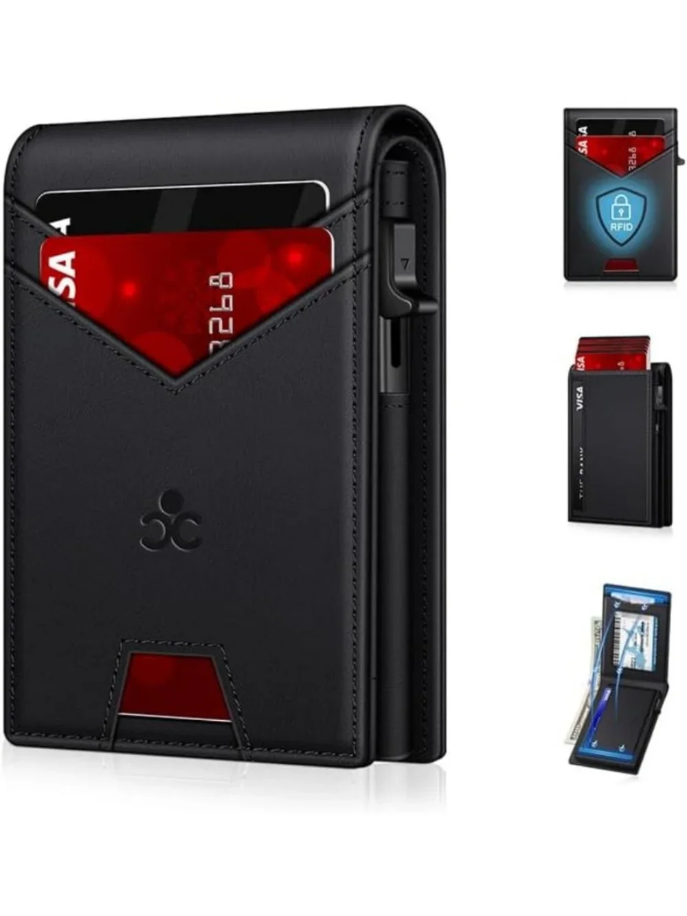 RFID Blocking Minimalist Wallet for Men | Slim Card Holder for 12-14 Cards